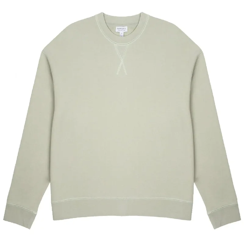 Sunspel Womens Loopback Sweatshirt Pistachio