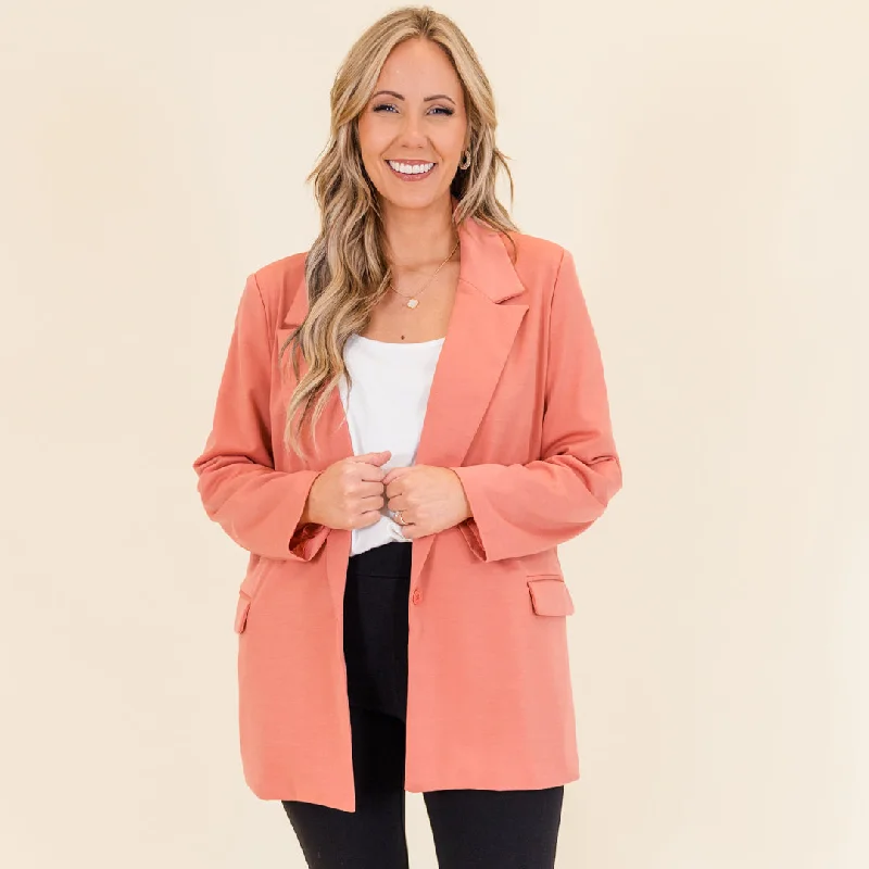 Rosy Glow Blazer, Mauve