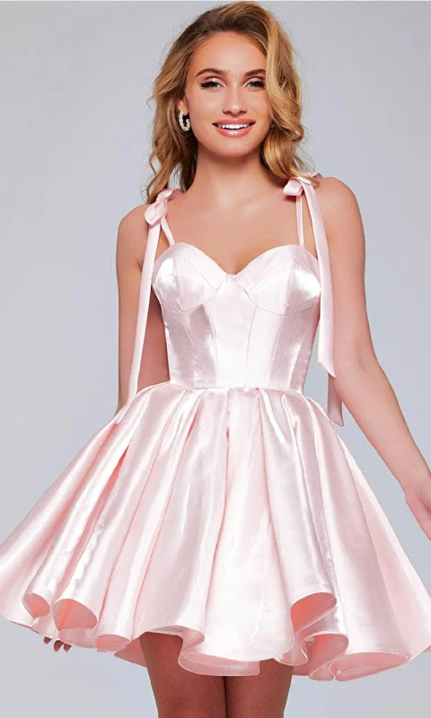 Jovani 42342 - Tie Strap Sweetheart Cocktail Dress