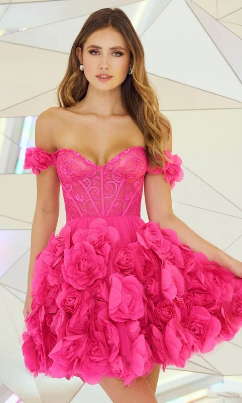 Sherri Hill 55717 - Embellished Off Shoulder Cocktail Dress