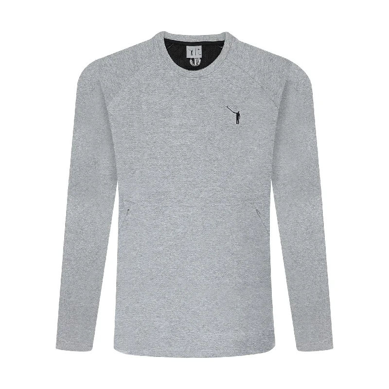 No Laying Up Textured Crew Neck Pullover | Grey